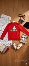 Felpa Adidas Rossa - Originale - Leggera/Primaveri