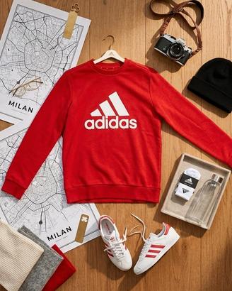 Felpa Adidas Rossa - Originale - Leggera/Primaveri