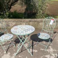 Set bistrot pieghevole salvia