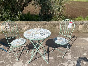 Set bistrot pieghevole salvia