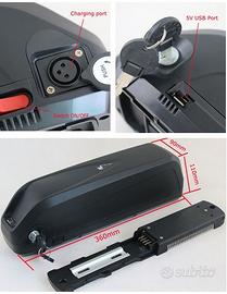 Batteria 36 48 volt litio bici elettrica ebike