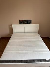 Ikea Brimnes 160x200 + testiera e materasso HÖVÅG