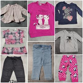 17pz Abbigliamento neonata (maglie, pantaloni...)
