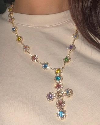 Collana dorata, rosario