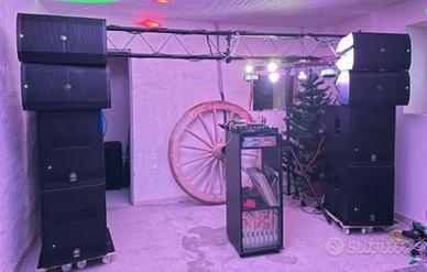 Impianto 4 casse makie e 4 subwoofer yamaha