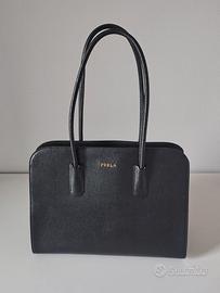 Borsa Shopping FURLA in Vera Pelle Nera
