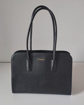 Borsa Shopping FURLA in Vera Pelle Nera