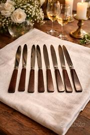 8 coltelli vintage da burro o da tè Inglesi 