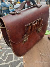Borsa,zainetto da caccia,cuoio vintage 