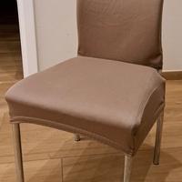 Set 5 sedie in metallo con coprisedia