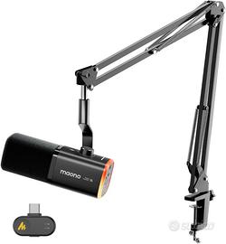Microfono Maono PD100W con braccio regolabile