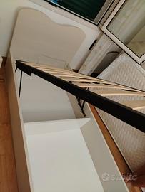 letto singolo con cassone