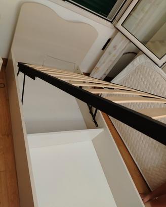 letto singolo con cassone