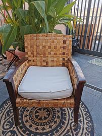 poltrona lavorata a mano stile Maison du Monde