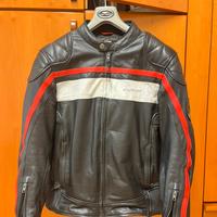 Giacca moto pelle Ixon PIONEER nero bianco rosso