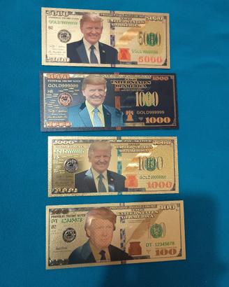 FINTE BANCONOTE LAMINATE TRUMP ELEZIONI 2024
