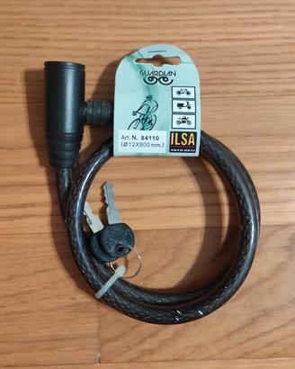 Lucchetto antifurto cavo flessibile per bicicletta