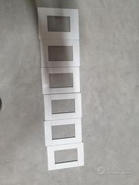 6 placchette vimar 3 posizioni bianche