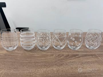 Set 6 bicchieri nuovi acqua/bibite