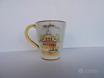 Tazza raffigurante il Santuario di Oropa