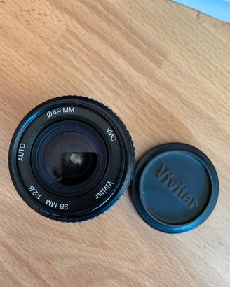 Vivitar 28 mm lente fotografica