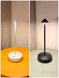 Lampada a cono bianca/nera