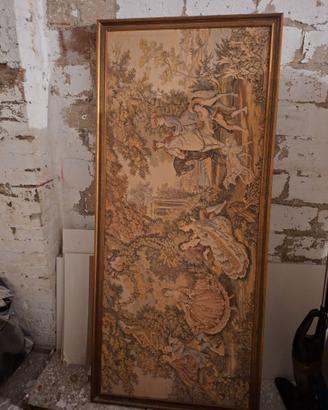 Arazzo vintage stile Aubusson/Gobelin 165×73,5 cm