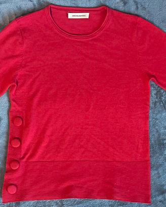 Veronica Damiani Maglia Rossa Bottoni Tg M