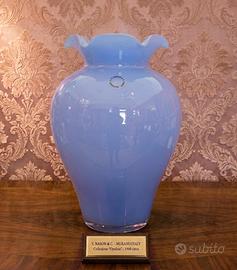 Vaso in vetro opalino di Murano V.Nason  anni 60 
