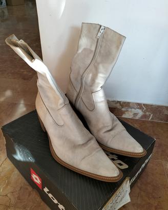 Stivaletti vintage donna pelle n 40 artigianali