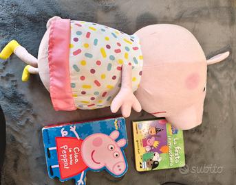  Lotto Peppa pig: peluche grande +2 libretti
