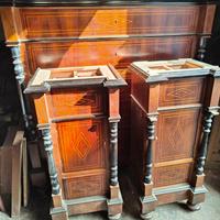 Trittico intarsiato comò e comodini pezzi unici