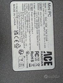 Mini PC - Mod.CK10 - 512 GB - ACEMAGICIAN - 16 GB