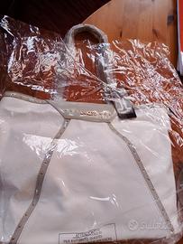 borsa bianca lancetti nuova con cartellino e busta