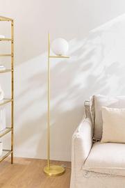 Lampada da Terra con Sfera in Vetro