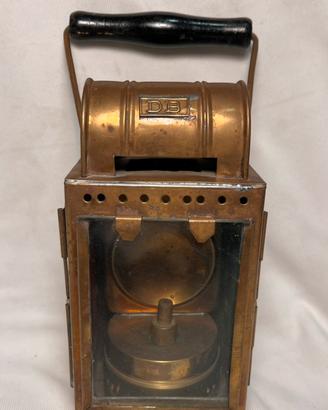 Lampada ferroviara DB tedesca in ottone