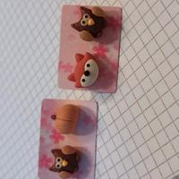 2 coppie Orecchini animaletti bambina/ragazza NUOV