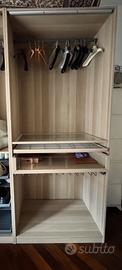 Cabina armadio a giorno 2 moduli con scarpiera
