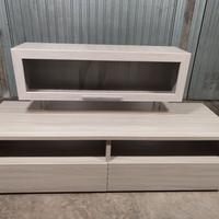 Porta TV doppio con vetrina // trasporto 