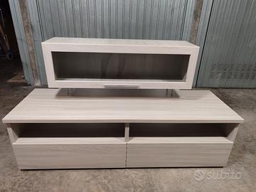 Porta TV doppio con vetrina // trasporto 