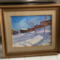 Quadro Stefano Bargis dipinto olio neve Busca