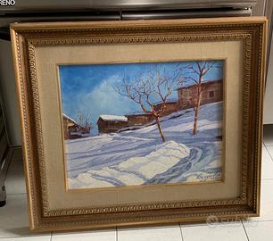 Quadro Stefano Bargis dipinto olio neve Busca