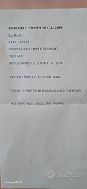 impianto pompa di calore daikin