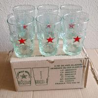 Set Completo 6 Bicchieri di Vetro Birra Heineken