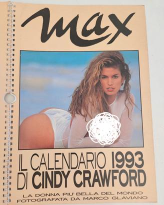 Calendario Cindy Crawford 1993 da edicola