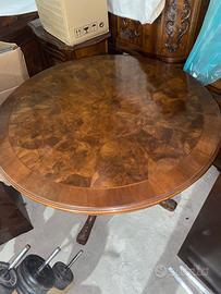 Tavolo rotondo in radica 120 cm vintage