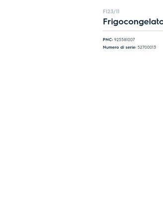 ricambi Frigo incasso Electrolux FI 23/ 11