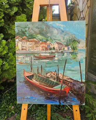 Dipinto Umberto Galliani - Lago d'Iseo