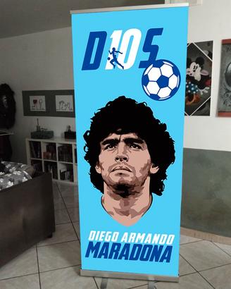 "Diego Armando Maradona" espositore roll-up