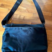 Borsa a tracolla Spalding and Bros blu e marrone